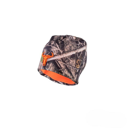 Wildebees Mens Sekelbos Black Camo Skull Interlock Beanie