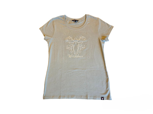 Wildebees Ladies Glitzy Embroidery Tee Mist