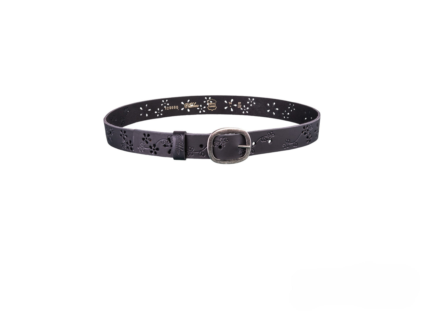 Wildebees Ladies Black Embossed Cut Out Belt