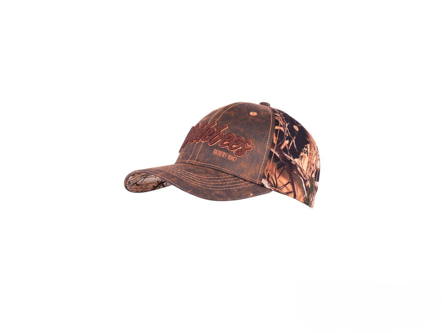 Wildebees Mens Oilskin Rope Back Sekelbos/Chocolate Embroidery Cap