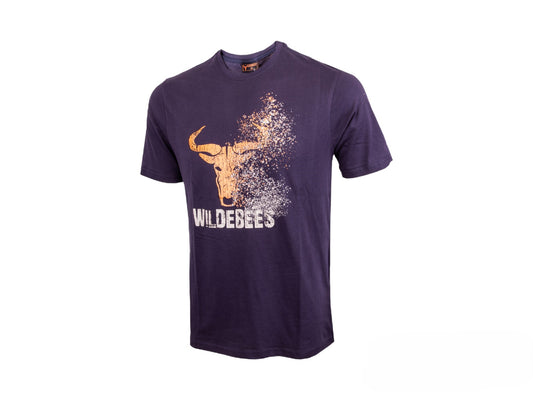 Wildebees Mens Splatter Tee Navy