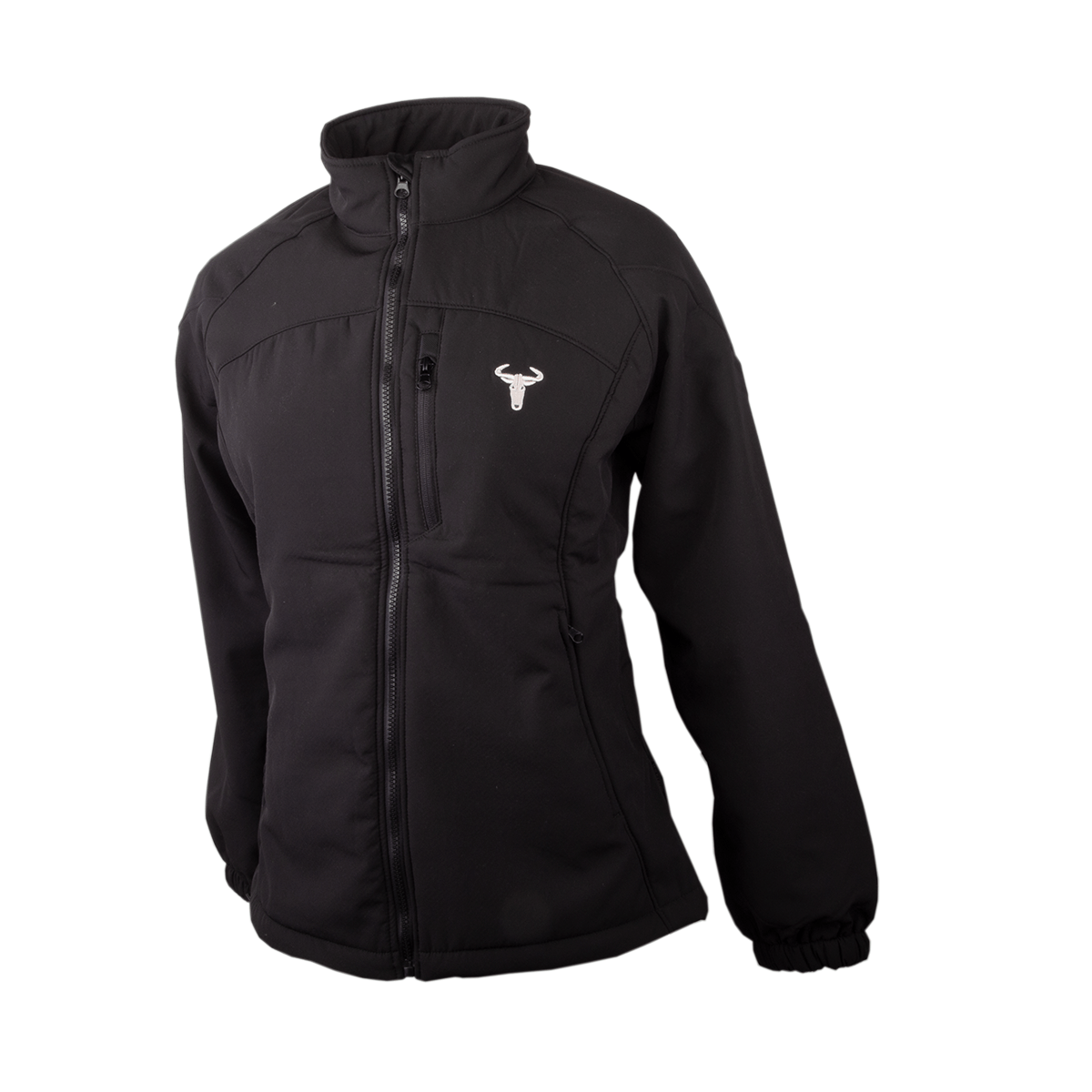 Wildebees Ladies Plain Tech Teddy Bond Black Softshell Jacket