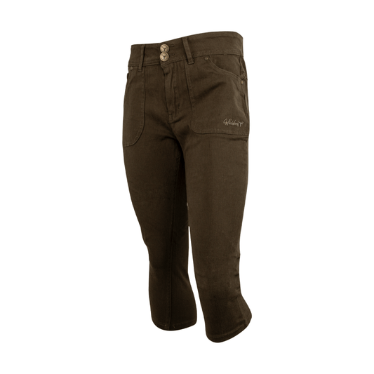 Wildebees Ladies Stretch ¾ Olive Pants