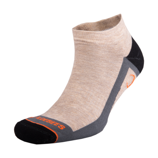 Wildebees Mens Half Terry Anklet Socks Oatmeal Melange