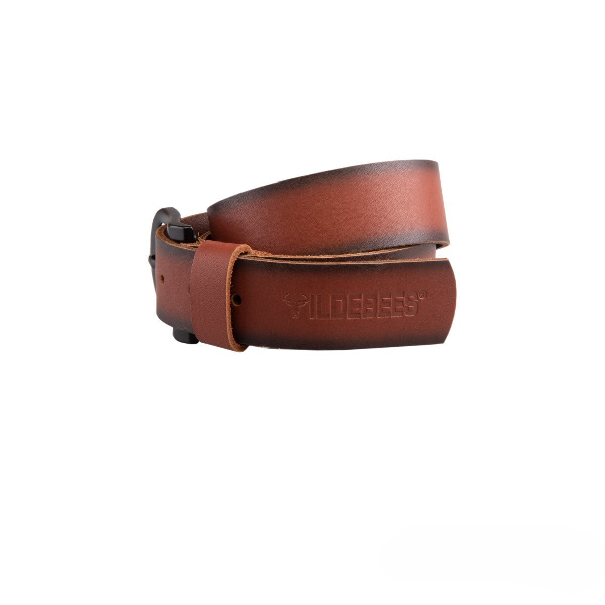 Wildebees Mens Burnished Leather Tan Belt