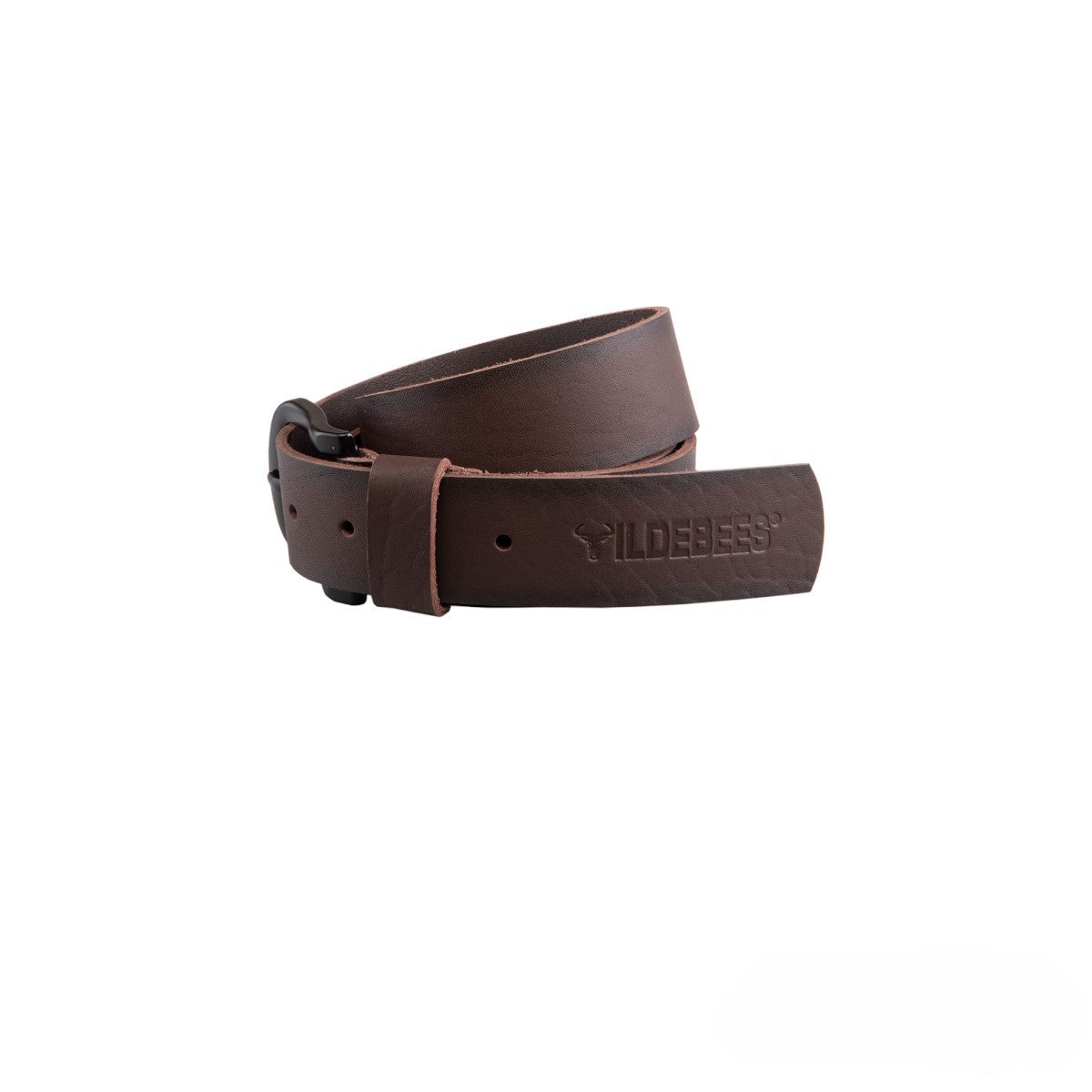 Wildebees Mens Burnished Leather Brown Belt