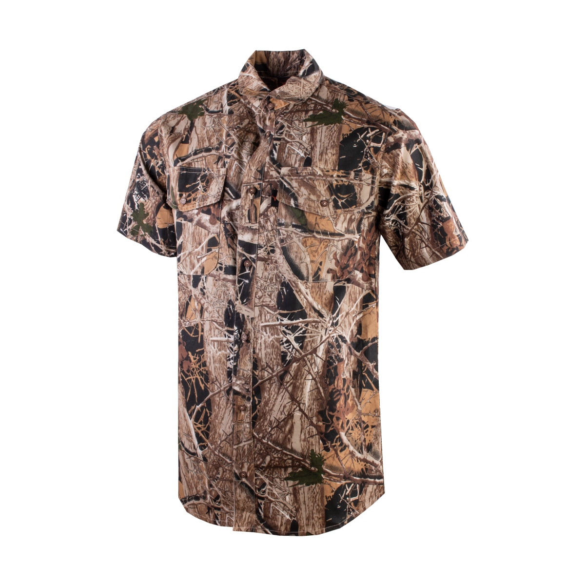 Wildebees Mens Short Sleeve Sekelbos Black Camo Shirt